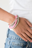 Paparazzi "Metro Mix Up" Multi  Pink Bracelet Paparazzi Jewelry