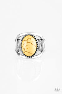 Paparazzi VINTAGE VAULT "Canyon Cache" Yellow Ring Paparazzi Jewelry