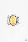 Paparazzi VINTAGE VAULT "Canyon Cache" Yellow Ring Paparazzi Jewelry