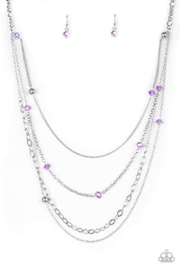 Paparazzi VINTAGE VAULT "Glamour Grotto" Purple Necklace & Earring set Paparazzi Jewelry