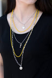 Paparazzi VINTAGE VAULT "Right on Key" Yellow Necklace & Earring Set Paparazzi Jewelry