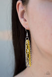 Paparazzi VINTAGE VAULT "Right on Key" Yellow Necklace & Earring Set Paparazzi Jewelry