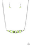Paparazzi VINTAGE VAULT "On Mountain Time" Green Necklace & Earring Set Paparazzi Jewelry