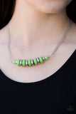 Paparazzi VINTAGE VAULT "On Mountain Time" Green Necklace & Earring Set Paparazzi Jewelry