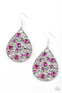 Paparazzi "Certainly Courtier" Pink Earrings Paparazzi Jewelry