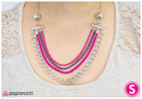 Paparazzi "Bar None" Pink Necklace & Earring Set Paparazzi Jewelry