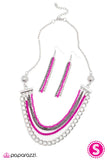 Paparazzi "Bar None" Pink Necklace & Earring Set Paparazzi Jewelry