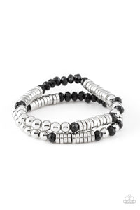 Paparazzi "Downright Dressy" Black Bracelet Paparazzi Jewelry