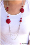 Paparazzi "Smooth Sailing" Red Necklace & Earring Set Paparazzi Jewelry