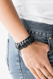 Paparazzi "Rustle Up" Black Wrap Bracelet Paparazzi Jewelry