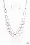Paparazzi VINTAGE VAULT "Yacht Tour" Pink Necklace & Earring Set Paparazzi Jewelry