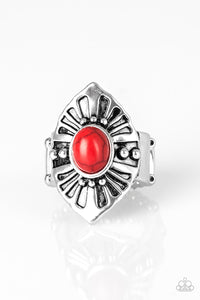 Paparazzi VINTAGE VAULT "HOMESTEAD For The Weekend" Red Ring Paparazzi Jewelry