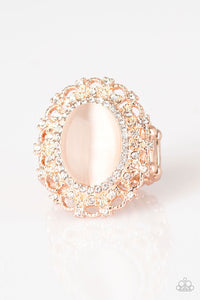 Paparazzi VINTAGE VAULT "BAROQUE The Spell" Rose Gold Ring Paparazzi Jewelry