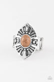 Paparazzi VINTAGE VAULT "HOMESTEAD For The Weekend" Brown Ring Paparazzi Jewelry