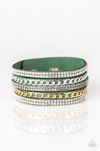 Paparazzi VINTAGE VAULT "Fashion Fiend" Green Wrap Bracelet Paparazzi Jewelry
