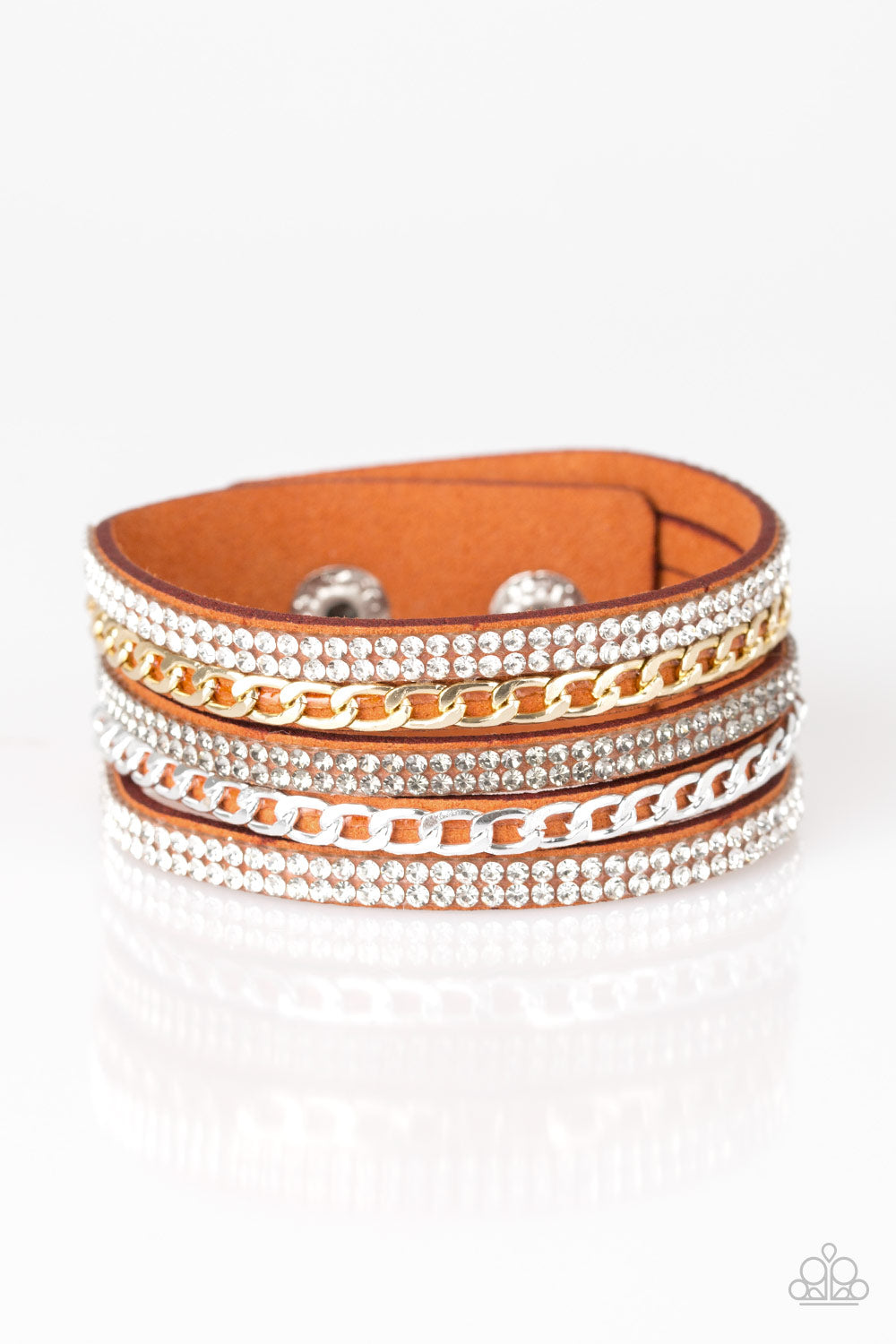 Paparazzi Fashion Fiend Orange Wrap Bracelet