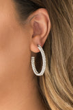 Paparazzi "Big Winner" White Earrings Paparazzi Jewelry