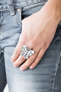 Paparazzi "Sky High Butterfly" Silver Ring Paparazzi Jewelry