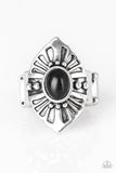 Paparazzi VINTAGE VAULT "HOMESTEAD For The Weekend" Black Ring Paparazzi Jewelry