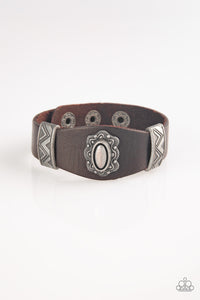 Paparazzi "Western Romance" Brown Urban Wrap Bracelet Unisex Paparazzi Jewelry