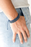 Paparazzi "Racer Edge" Blue Bracelet Paparazzi Jewelry