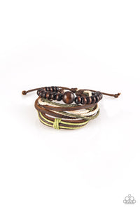 Paparazzi "Better Nature" Brown Wooden Bead Urban Bracelet Unisex Paparazzi Jewelry