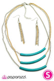 Paparazzi "Right this SWAY" Blue Necklace & Earring Set Paparazzi Jewelry
