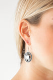 Paparazzi VINTAGE VAULT "Only FAME In Town" Silver Earrings Paparazzi Jewelry