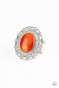 Paparazzi VINTAGE VAULT "BAROQUE The Spell" Orange Ring Paparazzi Jewelry