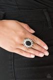 Paparazzi VINTAGE VAULT "BAROQUE The Spell" Black Ring Paparazzi Jewelry
