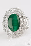 Paparazzi VINTAGE VAULT "BAROQUE The Spell" Green Ring Paparazzi Jewelry
