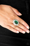 Paparazzi VINTAGE VAULT "BAROQUE The Spell" Green Ring Paparazzi Jewelry