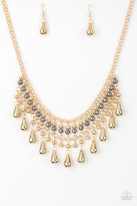 Paparazzi "Dont Forget To BOSS!" Gold Necklace & Earring Set Paparazzi Jewelry