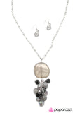 Paparazzi "All Aglow" Silver Necklace & Earring Set Paparazzi Jewelry