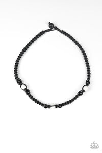 Paparazzi "Expert Excursionist" Black Urban Necklace Unisex Paparazzi Jewelry