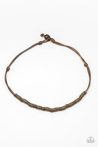 Paparazzi "PIRATE First Class" Brown Urban Necklace Unisex Paparazzi Jewelry