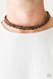 Paparazzi VINTAGE VAULT "Track Tracker" Brown Urban Necklace Unisex Paparazzi Jewelry