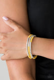 Paparazzi "Tourist Trap" Yellow & Silver Coil Infinity Wrap Bracelet Paparazzi Jewelry