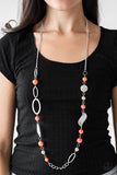 Paparazzi "All About Me" Orange Necklace & Earring Set Paparazzi Jewelry