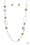 Paparazzi "All About Me" Green Necklace & Earring Set Paparazzi Jewelry