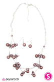 Paparazzi "Instant Classic" Brown Necklace & Earring Set Paparazzi Jewelry