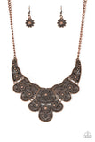 Paparazzi "Mess With The Bull" Copper Necklace & Earring Set Paparazzi Jewelry
