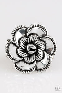 Paparazzi "FLOWERBED and Breakfast" Silver Ring Paparazzi Jewelry
