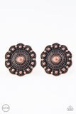 Paparazzi "Foxy Flower Gardens" Copper Clip On Earrings Paparazzi Jewelry