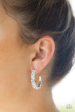 Paparazzi "Glitter Galaxy" White Earrings Paparazzi Jewelry