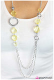 Paparazzi "Crystal Clear - Yellow" necklace Paparazzi Jewelry
