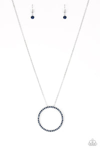 Paparazzi VINTAGE VAULT "Center Of Attention" Blue Necklace & Earring Set Paparazzi Jewelry