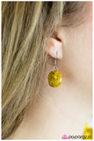 Paparazzi "Woodnt You Like to Know" Yellow Necklace & Earring Set Paparazzi Jewelry