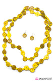 Paparazzi "Woodnt You Like to Know" Yellow Necklace & Earring Set Paparazzi Jewelry