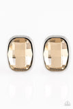 Paparazzi VINTAGE VAULT "Incredibly Iconic" Brown Post Earrings Paparazzi Jewelry